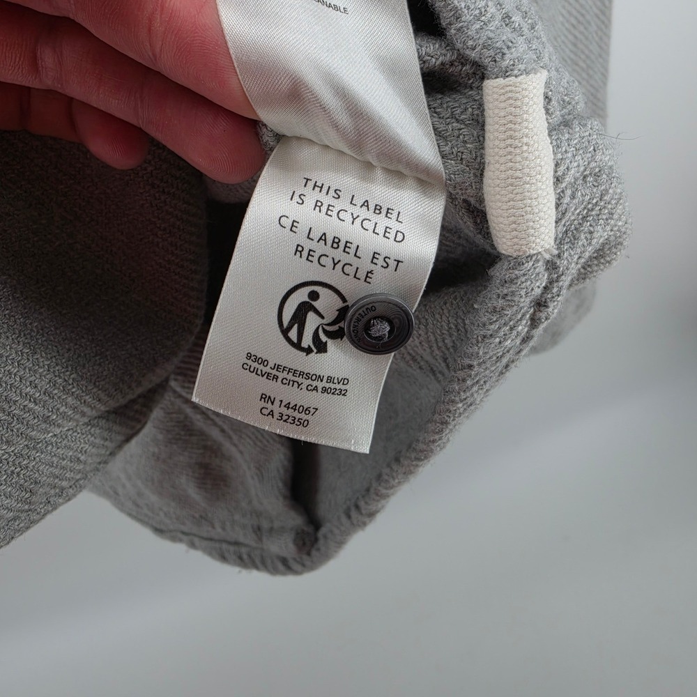 Outerknown Blanket Shirt Mens XL Gray Organic Cotton Heavy Twill Button Down - Picture 5 of 11